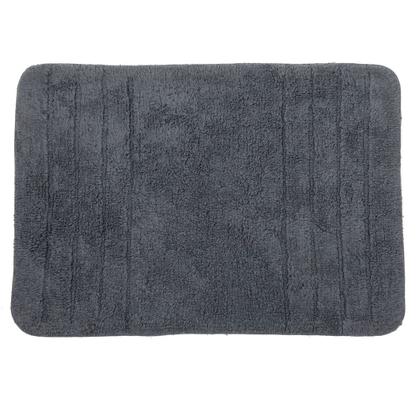 Imagem de Tapete de Banheiro Quarto Algodão Retangular Vizapi Shiva 50x100cm Cinza Grafite