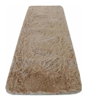 Imagem de Tapete Passadeira 2,00m X 0,60m Corredor Quarto Sala Felpudo Bege
