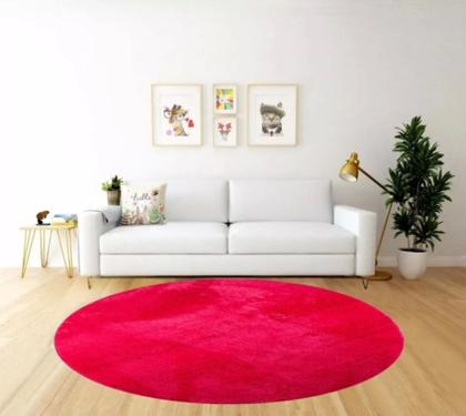 Imagem de Tapete redondo 1,50 apolo sala quarto toque macio pelo baixo antiderrapante