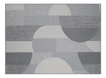 Imagem de Tapete Sala 150X200Cm Funcional Curven 52 Grafite Sem Pelo
