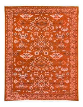 Imagem de Tapete Sala Oriental 150X200 Cm Laranja Tijolo Sem Pelo