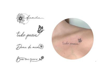 Imagem de Tatuagem Temporária Frases Delicadas Cartela