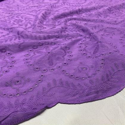 Imagem de Tecido 100% Algodão Laise Bordada 1,35m Para Roupas Femininas - Ideal Para Vestidos e Saias