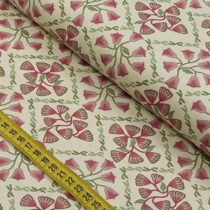 Imagem de Tecido Estampado para Patchwork - Art Nouveau : Floral Fundo Bege (0,50x1,40)