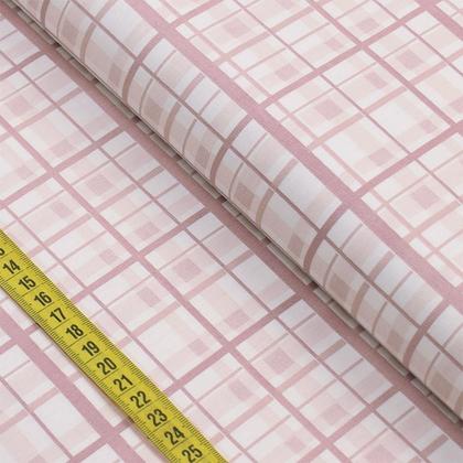 Imagem de Tecido Estampado Para Patchwork - Doce de Coco : Xadrez Rosa (0,50x1,40)