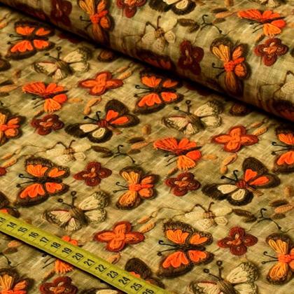 Imagem de Tecido Estampado para Patchwork - Zucca : Borboleta (0,50x1,50)