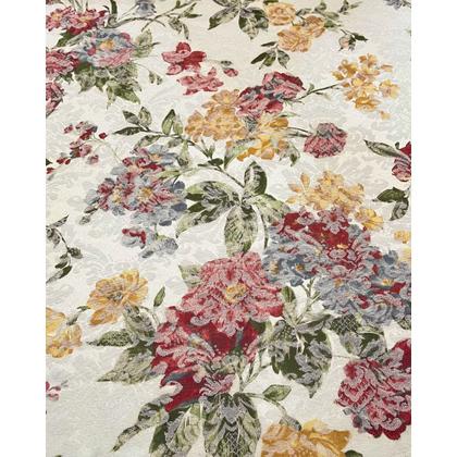 Imagem de Tecido Jacquard Estampado Floral Vermelho e Marsala - 1,40m de Largura