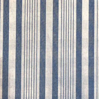 Imagem de Tecido Linho Estampado Listrado Azul - 1,40m de Largura