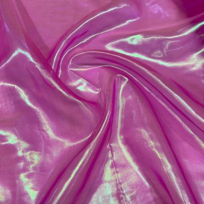 Imagem de Tecido Organza Holográfica Neon 1,50m Para Roupas Femininas Furtacor
