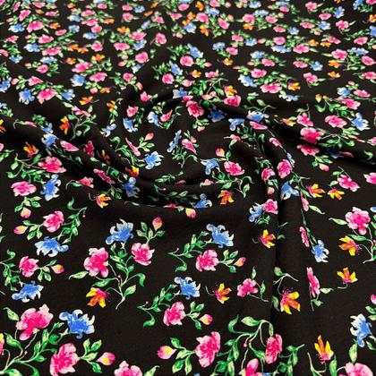Imagem de Tecido Viscolinho Floral Primavera Diversas Cores 1,50m P/Roupas Femininas