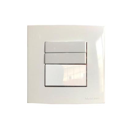 Imagem de Tecla Interruptor Triplo Paralelo Móvel Marmore Embutir 10a Marrom Margirius