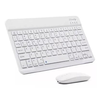Imagem de Teclado Bluetooth Sem Fio e Bluetooth / Smar tv Celular Tablet pc Notebook Ergonomico Android