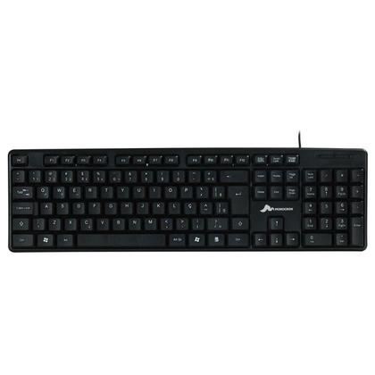 Imagem de Teclado com fio mn8236 107 teclas preto 1,5m monocron