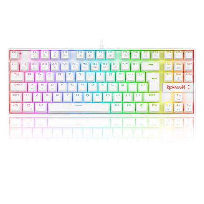 Imagem de Teclado Mecânico Gamer Redragon Kumara, Anti-Ghosting, RGB, Switch Outemu Blue, ABNT2, Branco - K552W-RGB (PT-BLUE)