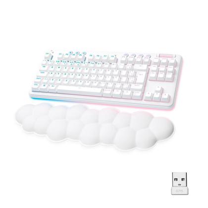 Imagem de Teclado Mecânico Gamer Sem Fio Logitech G715, Coleção Aurora, LIGHTSPEED Switch GX Linear Red, RGB, ABNT2, Branco - 920-010706