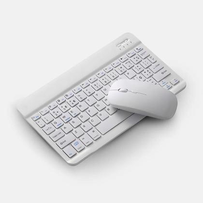 Imagem de Teclado Sem Fio Bluetooth Recarregável Com Mouse Informática