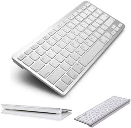 Imagem de Teclado Sem Fio Ultra Fino Bluetooth Para Tablet e Compativel Celular ipad Iphone, Computador