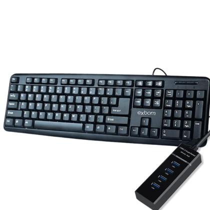 Imagem de Teclado USB para Computador PC Notebook português Brasil