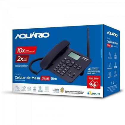 Imagem de Telefone Celular Fixo CA42-S Preto Aquario