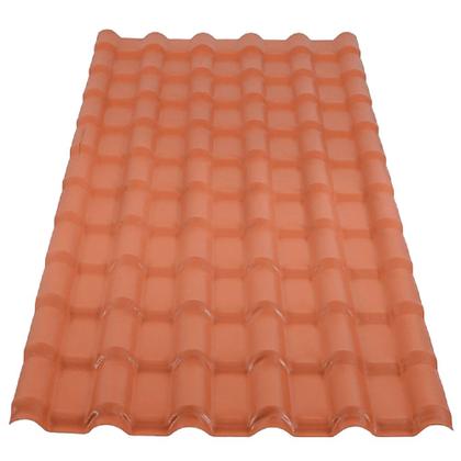 Imagem de Telha PVC Cerâmica 2,42 Metros x 88cm com 6 Ondas Terracota - P3010021 - AFORT