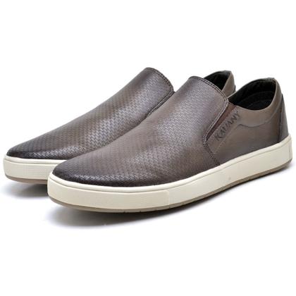 Imagem de Tênis casual Masculino Slip-on de couro legitimo