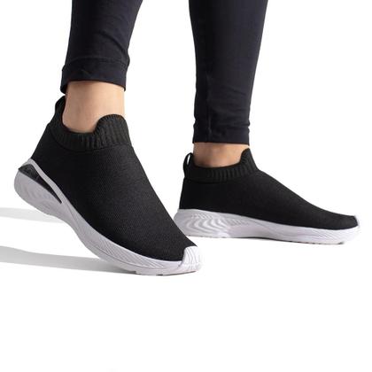 Imagem de Tênis Esportivo Masculino e Feminino Academia Caminhada Slip On Liso Calci-fácil