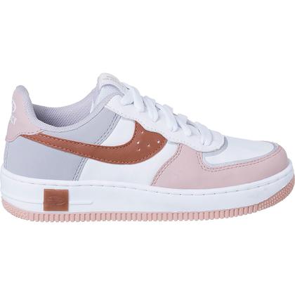 Imagem de Tênis Feminino Force Recortes Vanscy Casual Cano low Sneaker Branco/Terra