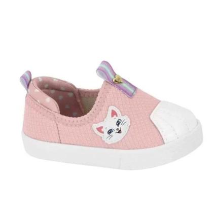 Imagem de Tênis Infantil Molekinha Slip On 2118.574 Gatinha Feminino