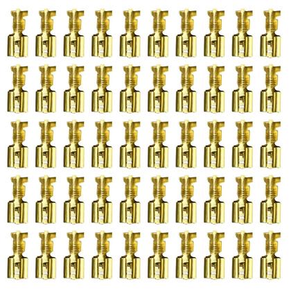 Imagem de Terminal Encaixe Fêmea Com Trava 6,3mm - Pacote C/ 100 Peças