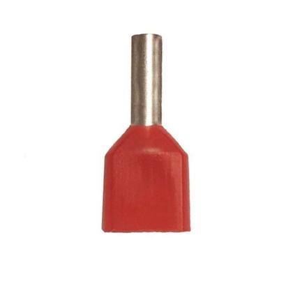 Imagem de Terminal Ilhós Duplos Pré-Isolado 10,0mm² Condutor 14,0mm 100 Peças Penzel Vermelho