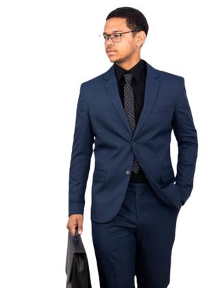 Imagem de Terno slim microfibra azul marinho escuro