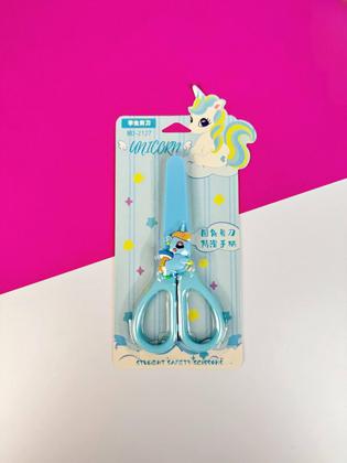 Imagem de Tesoura Escolar C/Capa Protetora Unicórnio MD-2127
