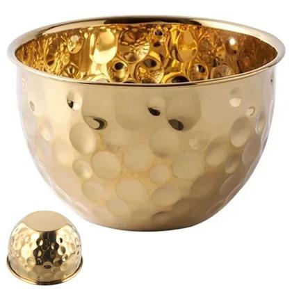 Imagem de Tigela Bowl Inox Cumbuca Saladeira Fruteira Mesa Posta Buffet Sala de Jantar Versatil Refeiçao Cozinha Multiuso