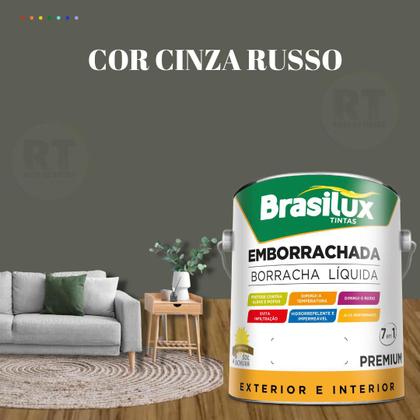 Imagem de Tinta Borracha Líquida Cinza 3.2l Premium Brasilux