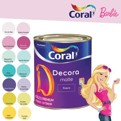 Imagem de Tinta Coral Decora Matte Coleção Barbie 800ML