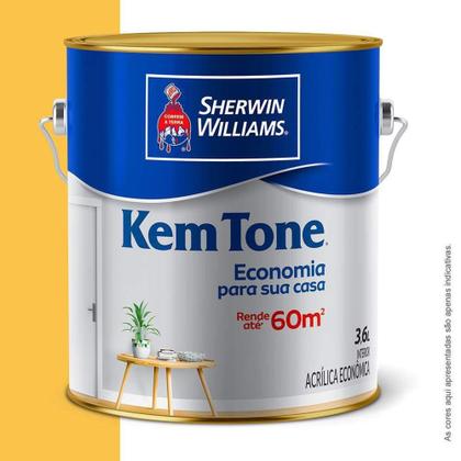 Imagem de Tinta Kemtone Galao 3,6 Litros AMARELO SOL - SHERWIN WILLIAMS