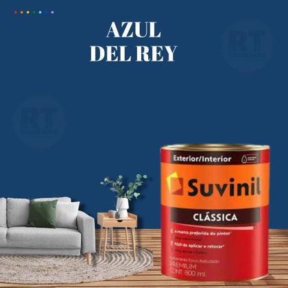 Imagem de Tinta Para Parede Azul Suvinil Clássica 800ml Cor Premium Cor Azul Céu/Cor Azul Tempestade