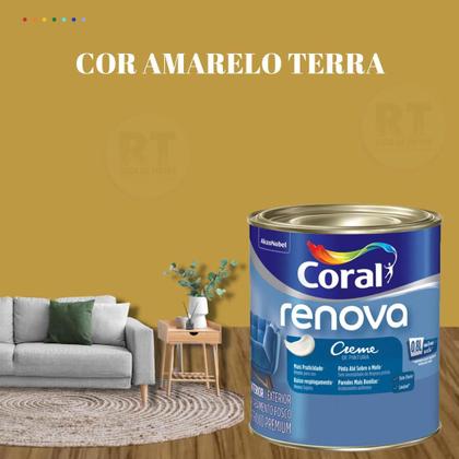 Imagem de Tinta Parede Amarelo Acrílica Fosca Renova 800ml