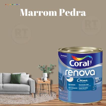 Imagem de Tinta Parede Marrom Acrílica Fosca Renova 800ml