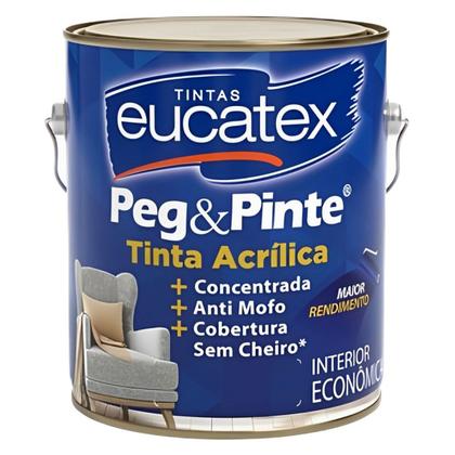 Imagem de Tinta Peg & Pinte Acrílica Eucatex 3,6L Branco Neve Fosco