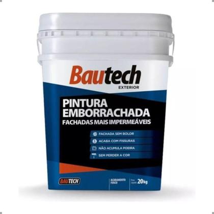 Imagem de Tinta Pintura Emborrachada Bautech 20kg Parede Telhas Lajes