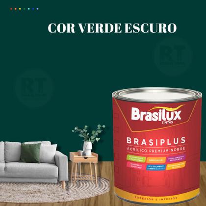 Imagem de Tinta Semi Brilho Verdes Parede 800ml Brasiplus Acrílica Lavável.