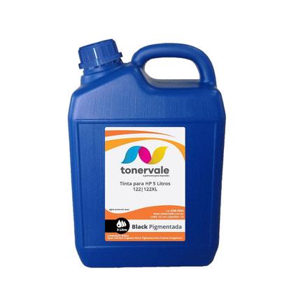 Imagem de Tinta Tankfull Para HP 122 CH563HB Black - HP 1510 2540 3510 4639 1000 j110a 2548 Pigmentada de 5 Litros