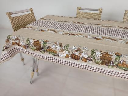 Imagem de Toalha De Mesa 12 Lugares Em Linhão 3,45m X 1,45m Qcasa Enxovais