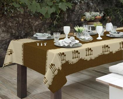 Imagem de Toalha De Mesa 4 Lugares 1,45 X 1,45 Tecido Linhão Estampada