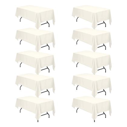 Imagem de Toalha de mesa BRILLMAX Ivory Polyester 180x260cm para mesa de 6 pés