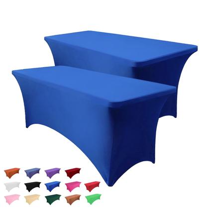 Imagem de Toalha de mesa Hussome, pacote com 2, 8 pés, retângulo, elastano azul royal