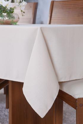 Imagem de Toalha De Mesa Luxo 6 Lugares Linho Rústico E Minimalista