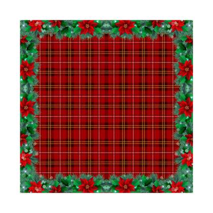 Imagem de Toalha de Mesa Natal Decoração Sala Quadrada Microfibra 1,45m x 1,45m