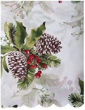 Imagem de Toalha De Mesa Natalina Retangular Poliéster Acetinada 1,50x2,50m.